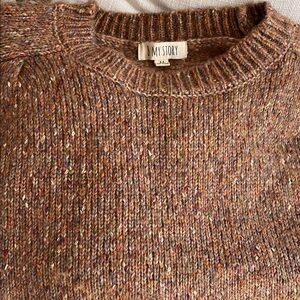 My Story Multicolor Knit Crewneck Sweater